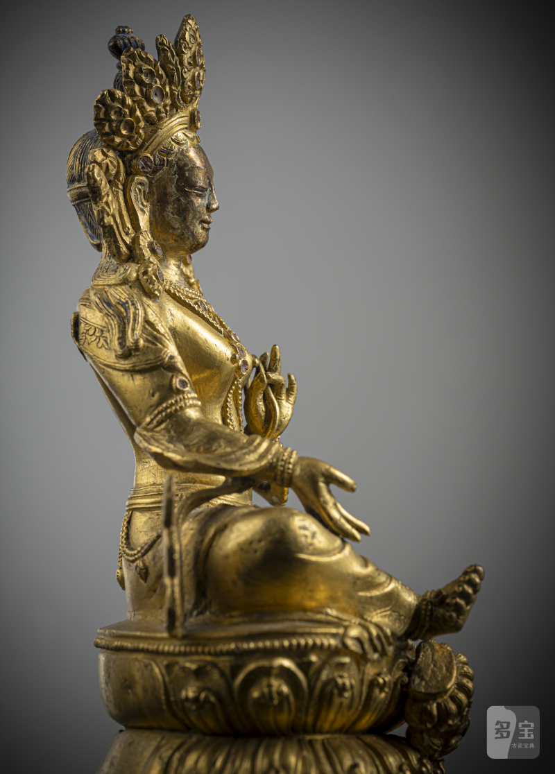 A GILT-BRONZE FIGURE OF SYAMATARA - 图4